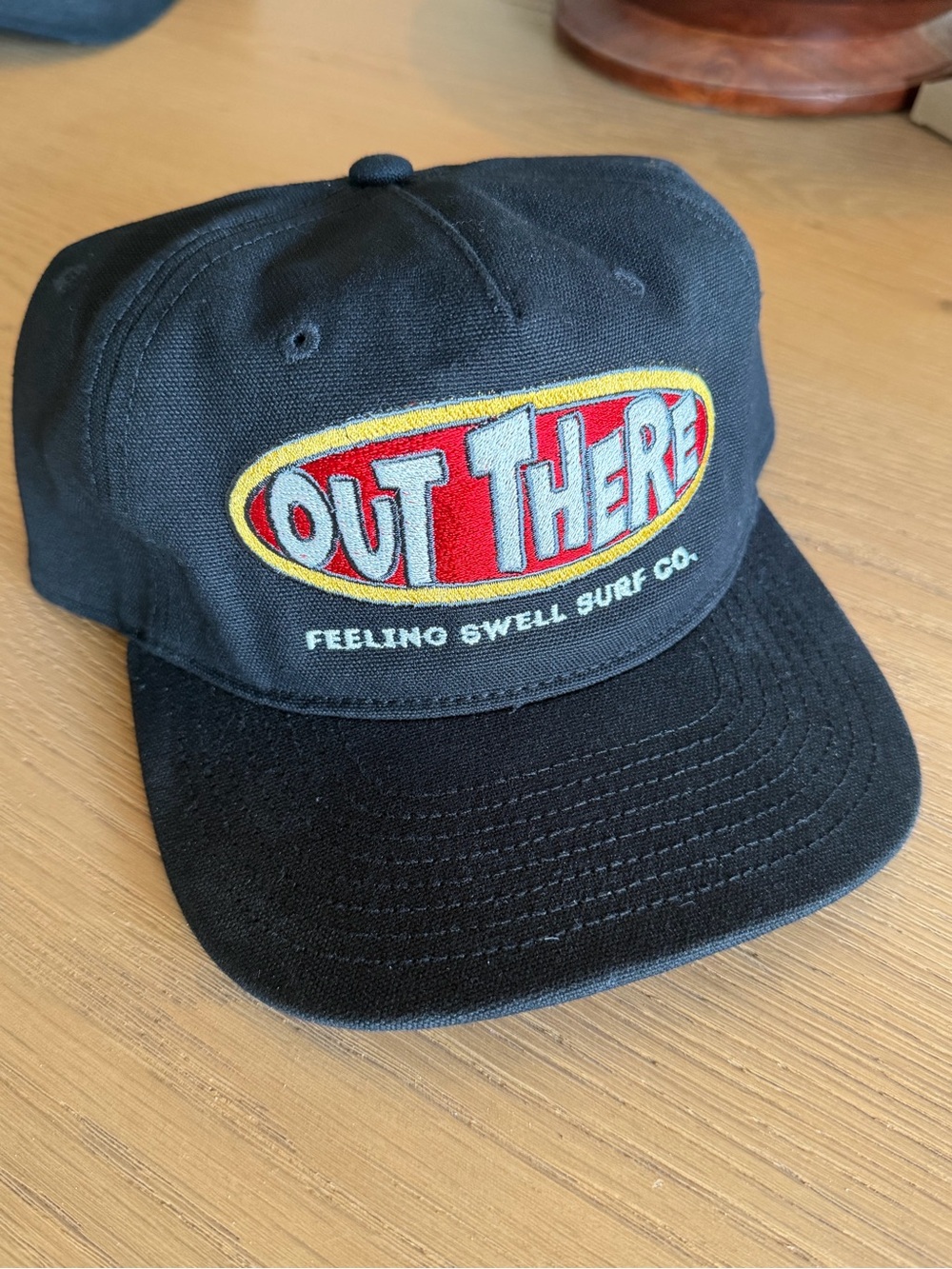 "Out There" Black Surf Snapback Cap